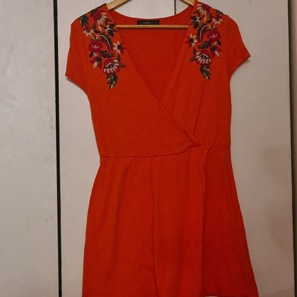 Zara knit sz S reddish orange dress